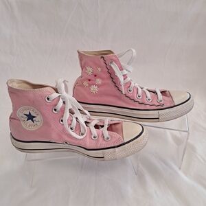 Converse Pink Floral High-Top Sneakers